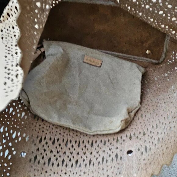 Stella & Dot Women Hand Bag Tan Faux Leather Vegan Large Tote Bag Avalon Bag - Picture 11 of 13